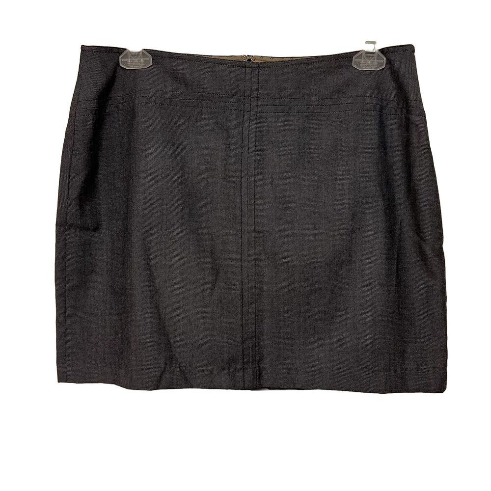 Vintage Old Navy Collection Blue Wool Blend Mini Skirt Size 14 Chambray Y2K